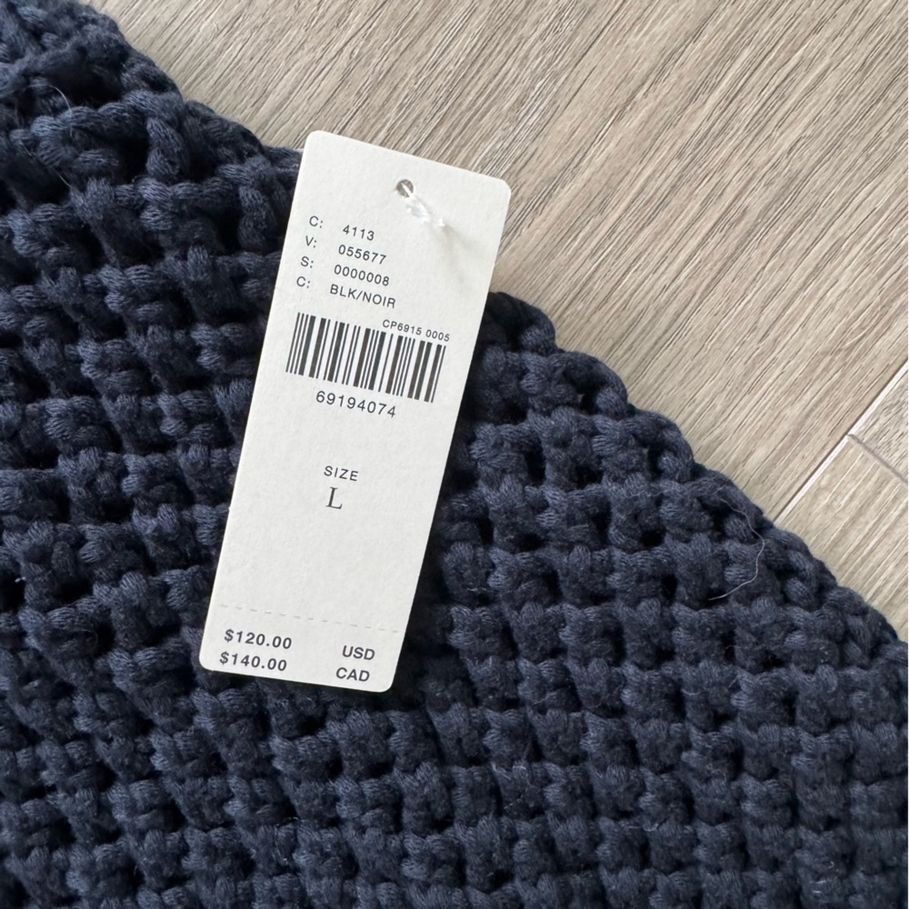Anthropologie Deep Blue V-Neck Sweater Vest Size Large - Picture 7 of 13